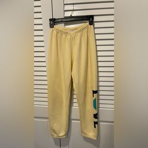Spiritual Gangster Love Perfectly Yellow Terry Graphic Sweatpants